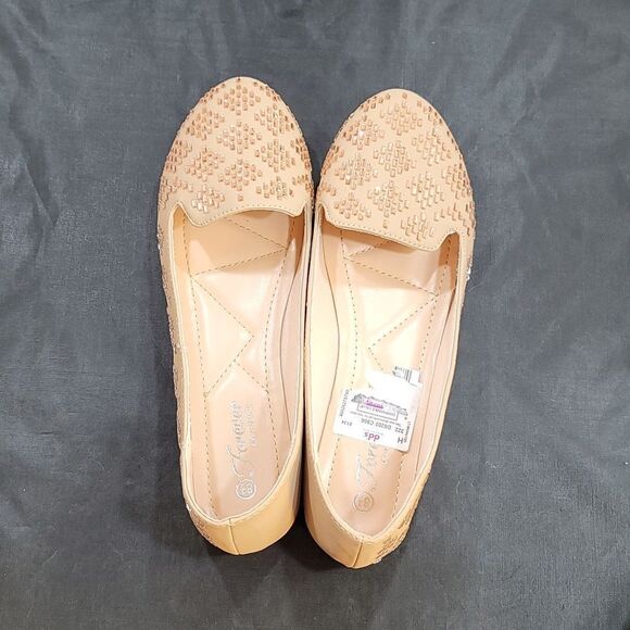 BRAND NEW FOREVER COMFORT RHINESTONE EMBROIDERED SLIP-ON WOMEN"S BALLET FLAT - Picture 7 of 16